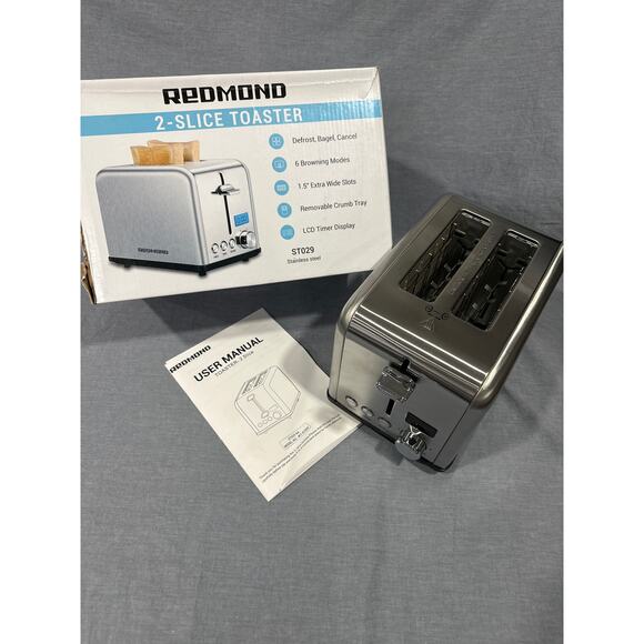 Redmond ST029 Stainless Steel Toaster - Picture 2 of 3